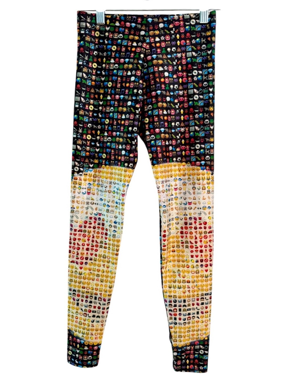 MSRP $58 Terez Girls Leggings Colorful Emoji Pattern Medium 8-10 NEW